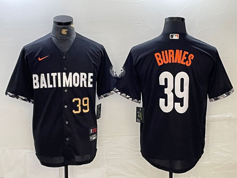 Men Baltimore Orioles #39 Burnes Black City Edition Nike 2024 MLB Jersey style 3->baltimore orioles->MLB Jersey